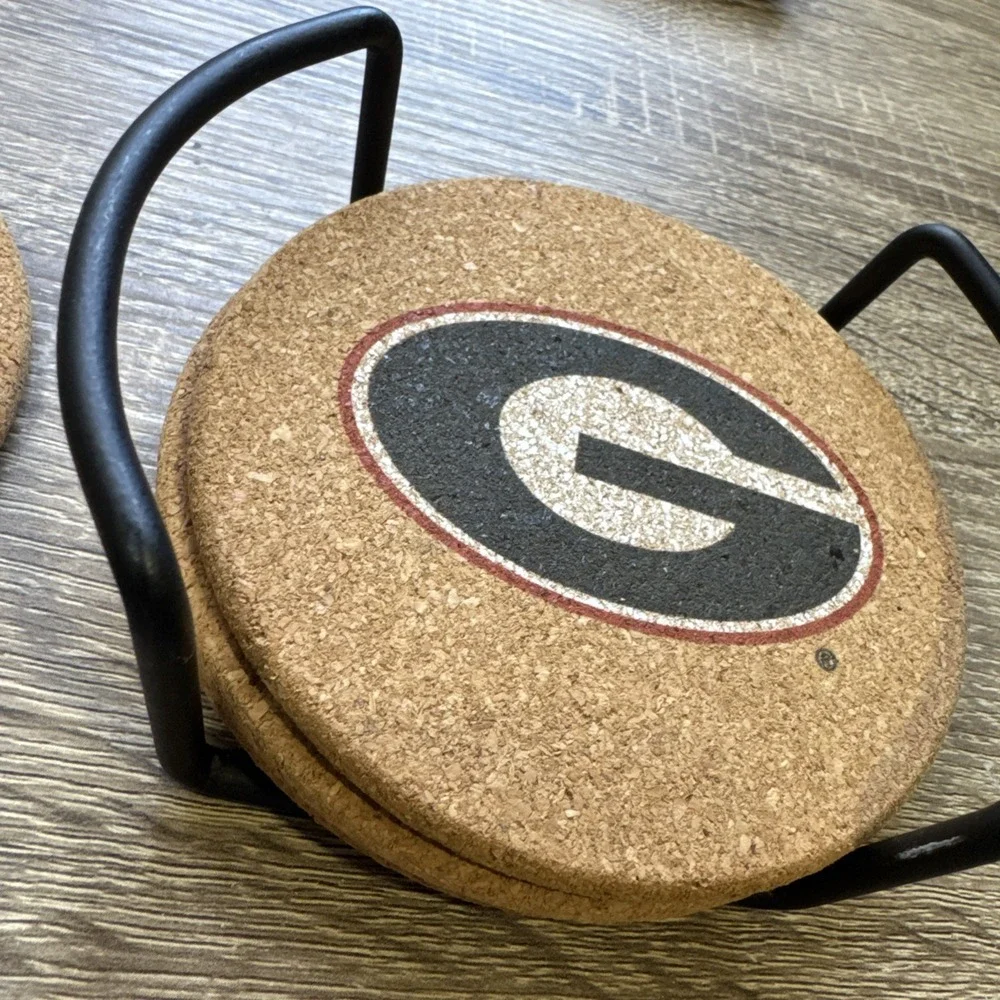 Georgia Bulldogs 4 piece coaster set EUC